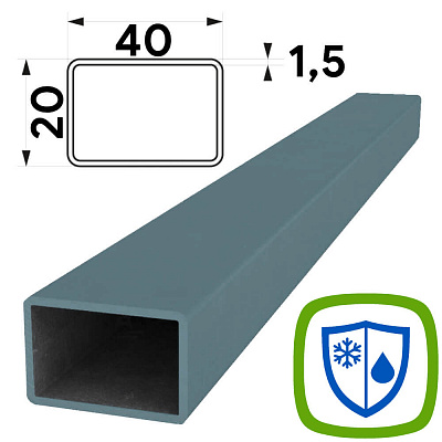 Труба профильная 40х20х1,5мм длина 6 метров с антикоррозийной обработкой