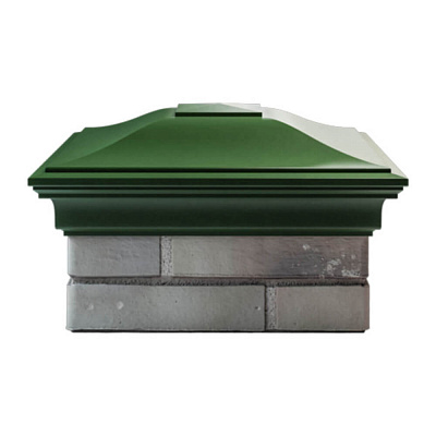 Колпак на столб забора MONBLAN Зеленый 1,5х1,5 еврокирпича (0.7НФ) 1