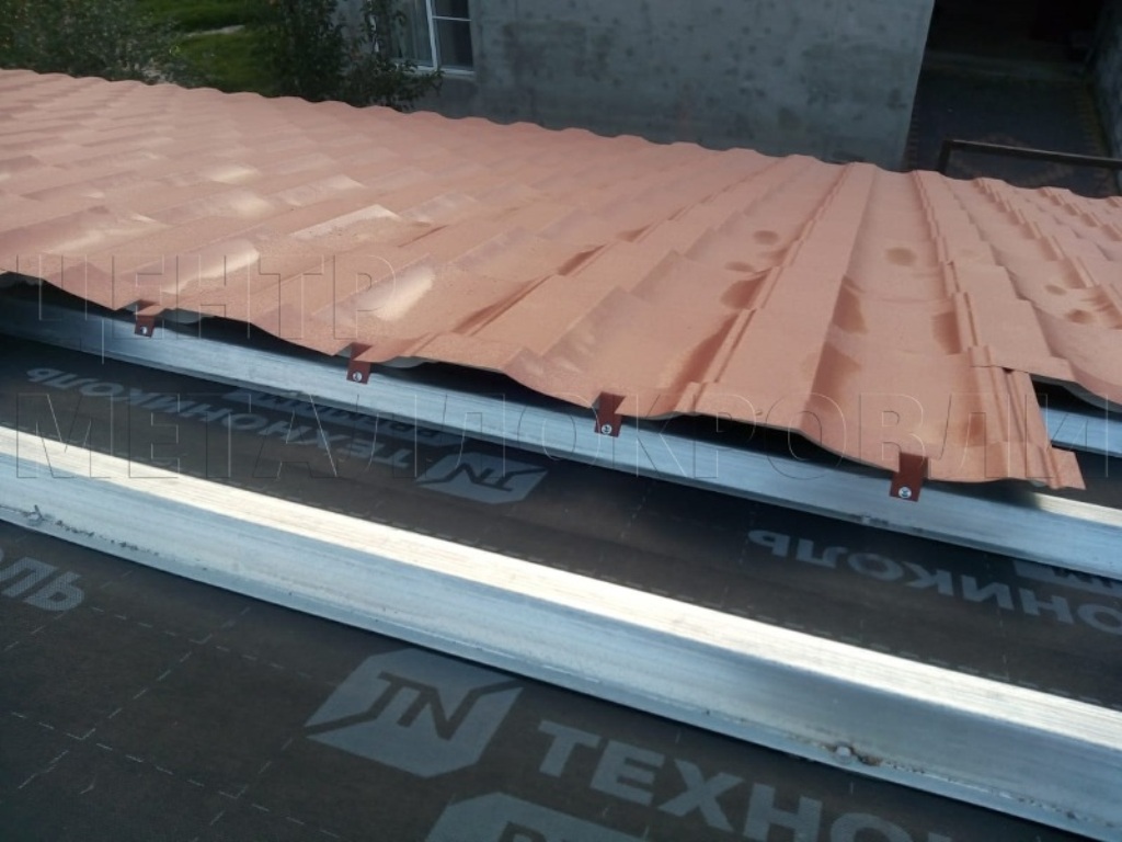 Металлочерепица Геркулес 8004 терракотовый Стальной Бархат от Центра Металлокровли в Петропавловске