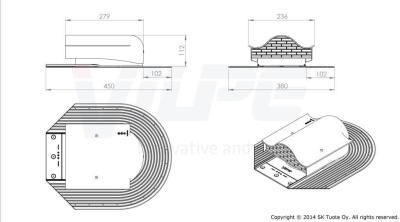 780136 Кровельный вентиль HUOPA -KTV (зеленый) чертеж