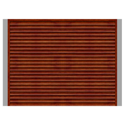 Забор жалюзи ЭКО-Z Кедр Темный 3D SteelArt двусторонний с металлическими столбами