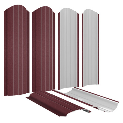 Штакетник Полукруглый RAL 3005 Красное Вино RoofTop БАРХАТ для заборов и ограждений