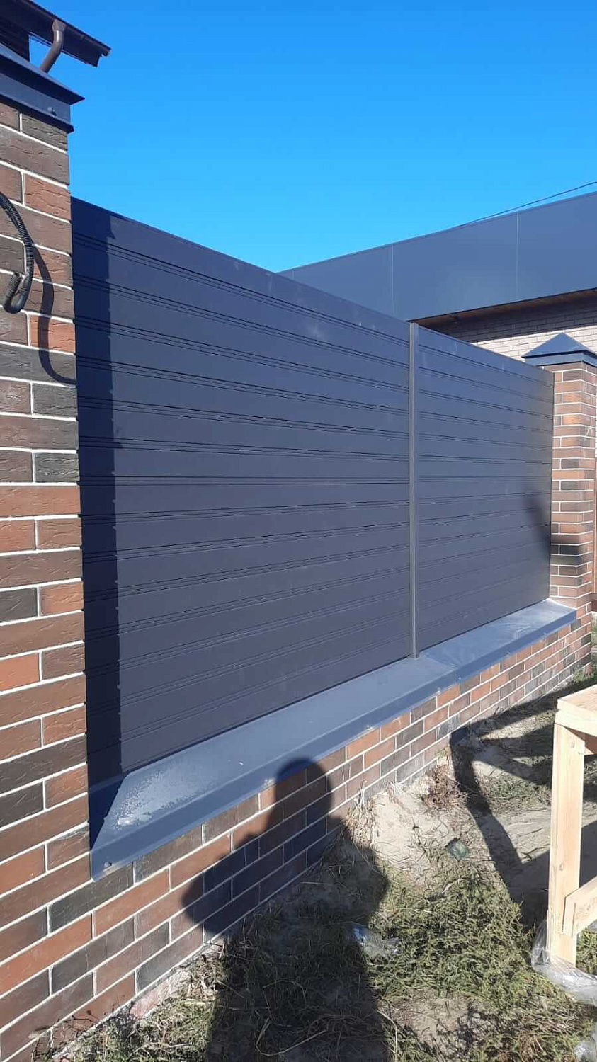 Металлопланкен 46м RAL7024/7024 Серый Графит двусторонний МАТТЕ